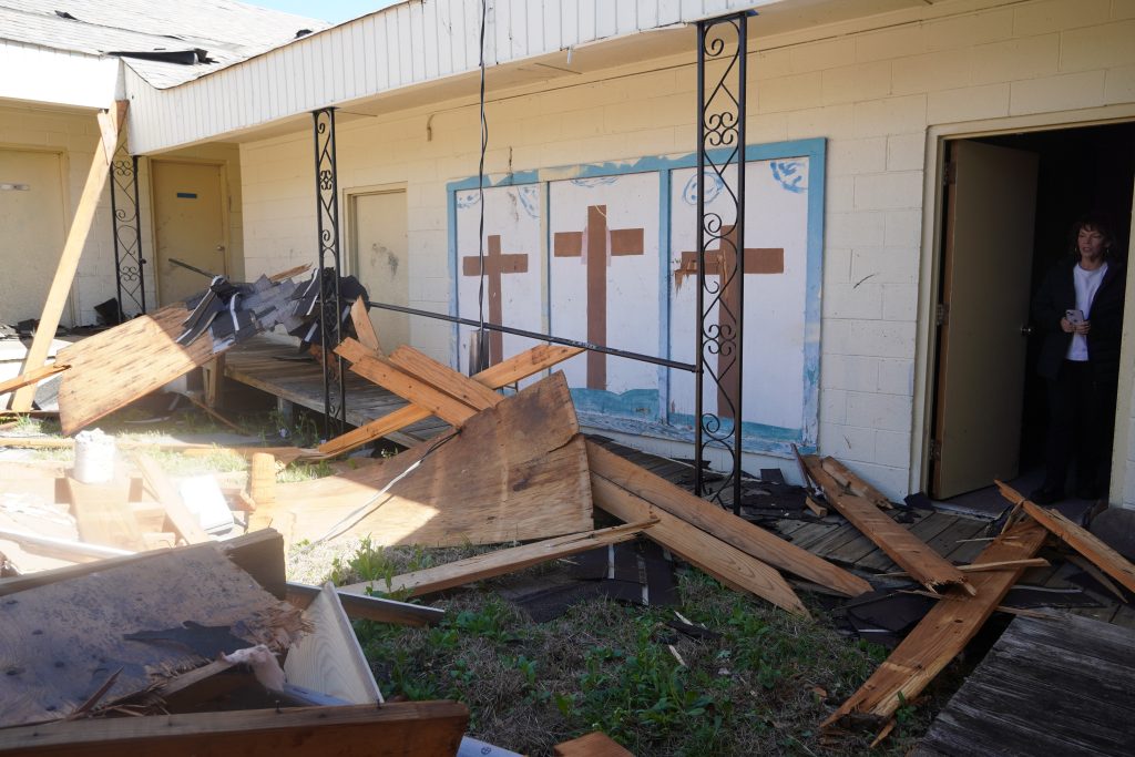 Photo of storm damage.