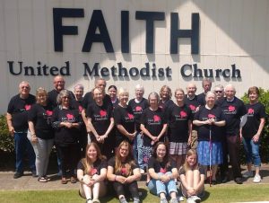 Members of the congregation of Faith UMC