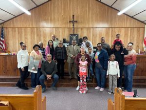 The congregation of Mt. Carmel in the sanctuary