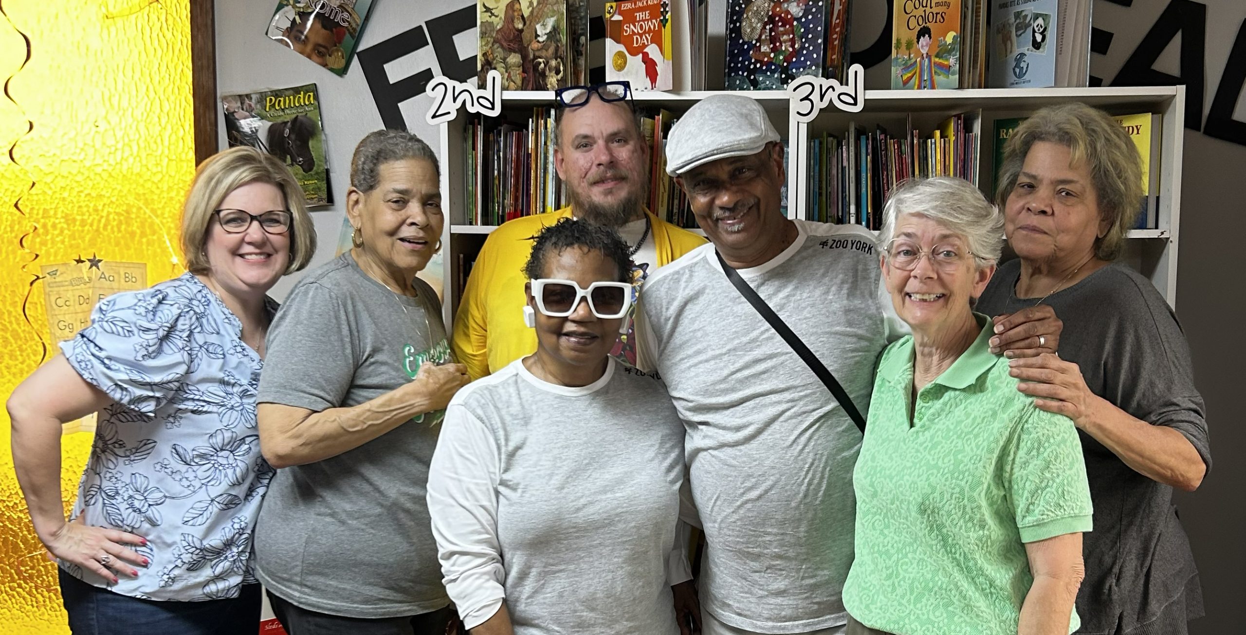 Group photos of volunteers at White Memorial UMC Bus Stop Feeding and Literacy Ministry