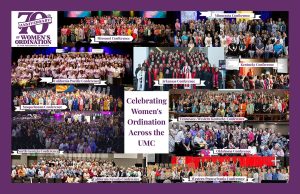 Collage of photos depicting women's ordination