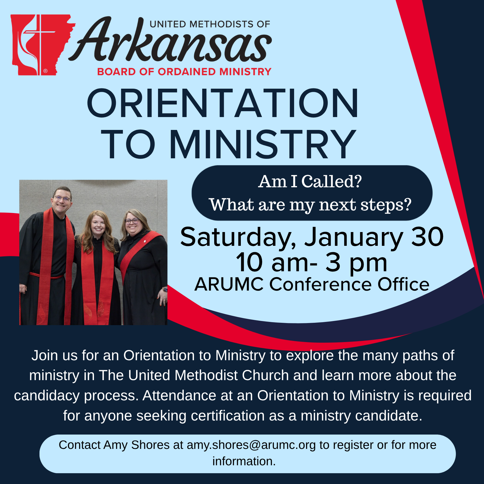 Orientation to Ministry Jan. 30